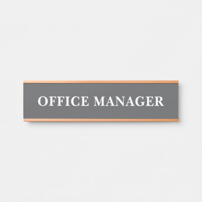 Modern Professional Office Door Sign Name Plate (Front)