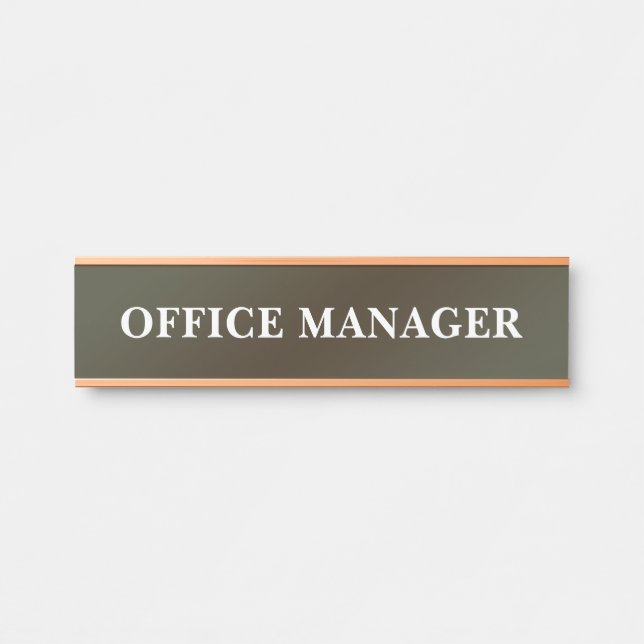 Modern Professional Office Door Sign Name Plate (Front)