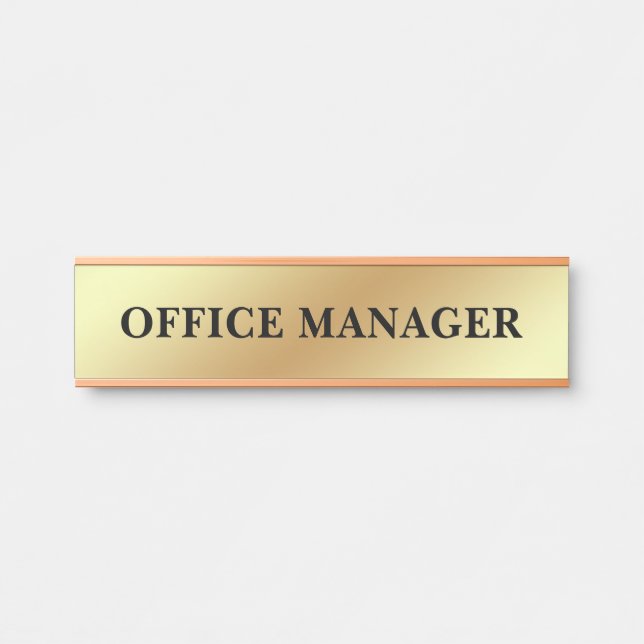 Modern Professional Office Door Sign Name Plate (Front)
