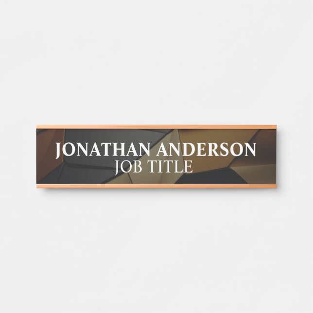Modern Professional Office Door Sign Name Plate (Front)
