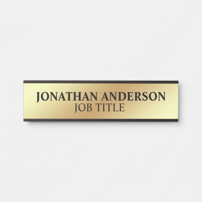 Modern Professional Office Door Sign Name Plate (Front)
