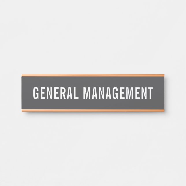 Modern Professional Office Door Sign Name Plate (Front)