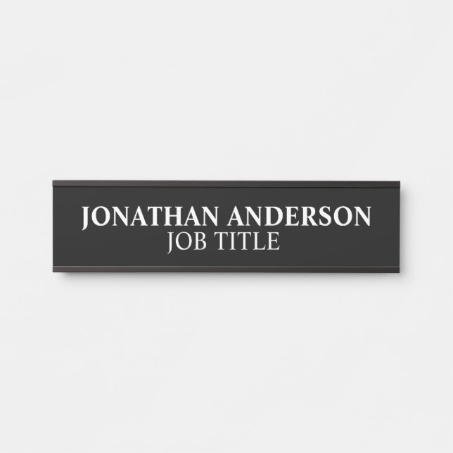 Modern Professional Office Door Sign Name Plate (Front)