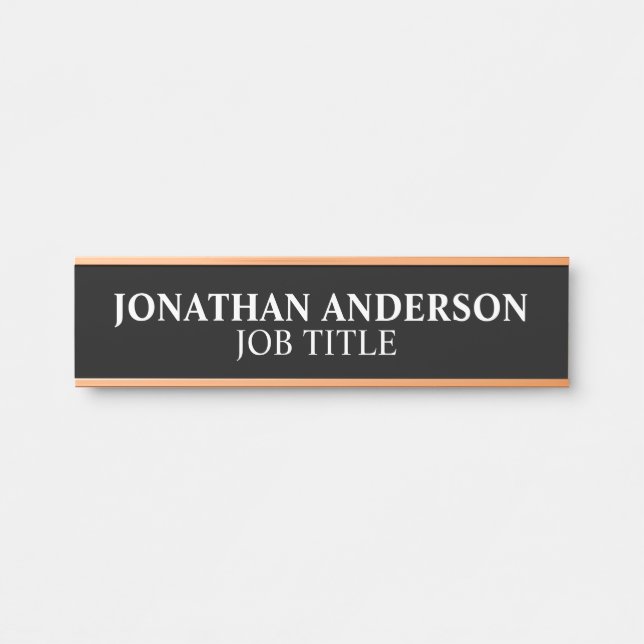 Modern Professional Office Door Sign Name Plate (Front)