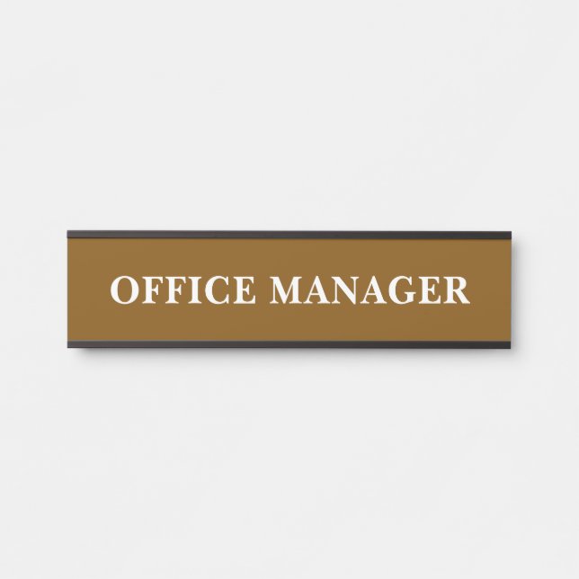 Modern Professional Office Door Sign Name Plate (Front)