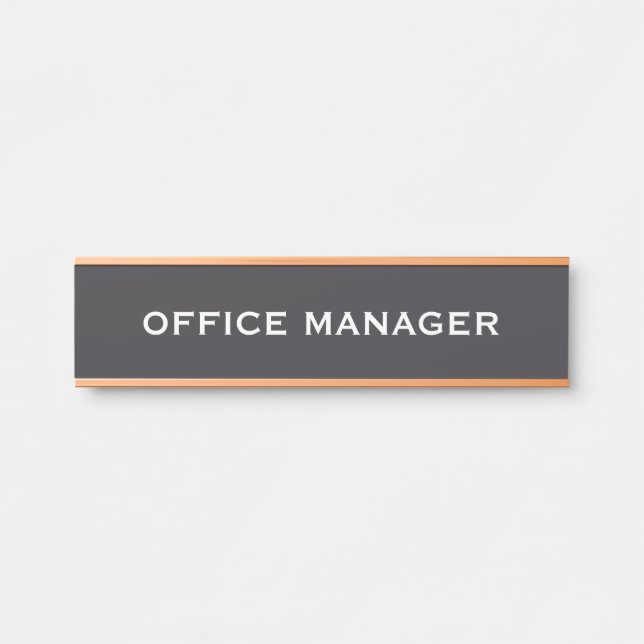Modern Professional Office Door Sign Name Plate (Front)