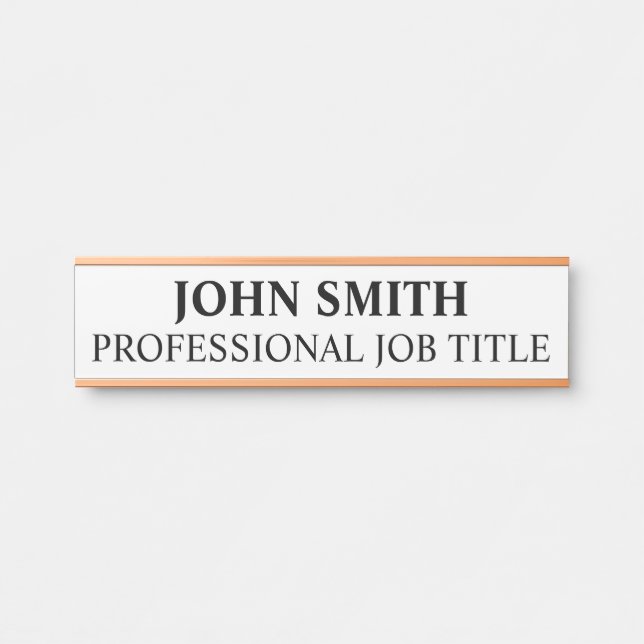 Modern Professional Office Door Sign Name Plate (Front)