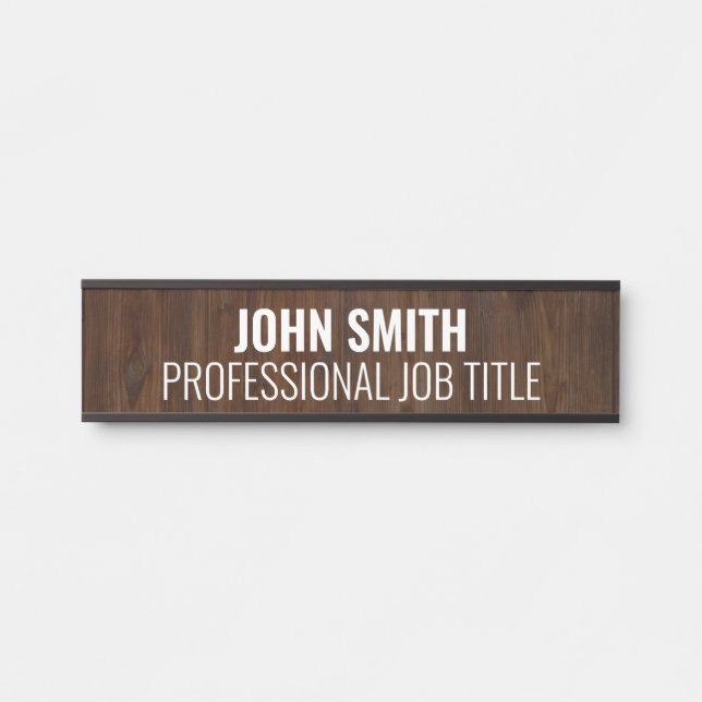 Modern Professional Office Door Sign Name Plate (Front)