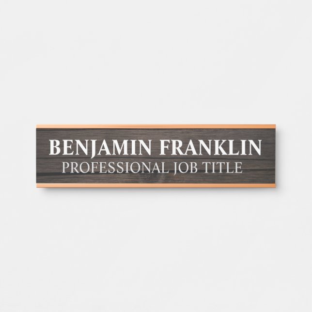 Modern Professional Office Door Sign Name Plate (Front)