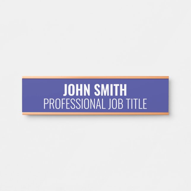 Modern Professional Office Door Sign Name Plate (Front)