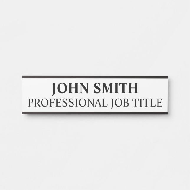 Modern Professional Office Door Sign Name Plate (Front)