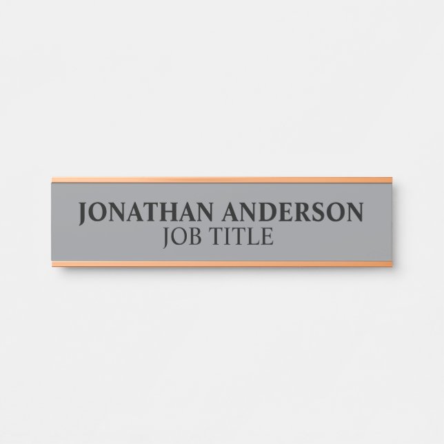 Modern Professional Office Door Sign Name Plate (Front)