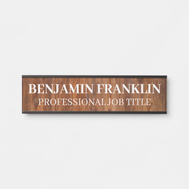 Modern Professional Office Door Sign Name Plate (Front)