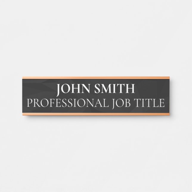 Modern Professional Office Door Sign Name Plate (Front)