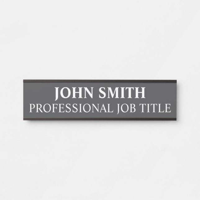 Modern Professional Office Door Sign Name Plate (Front)