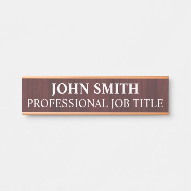 Modern Professional Office Door Sign Name Plate (Front)