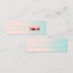 Modern Professional Ombre Lotus Mini Business Card