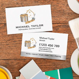 Modern Professional Paint Service Painting Service Business Card