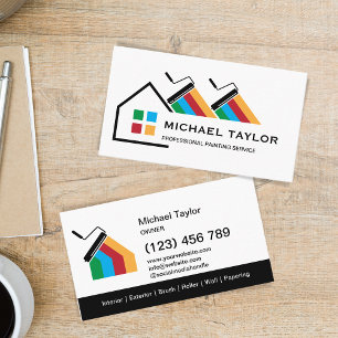 Modern Professional Painting Service Decoration Business Card