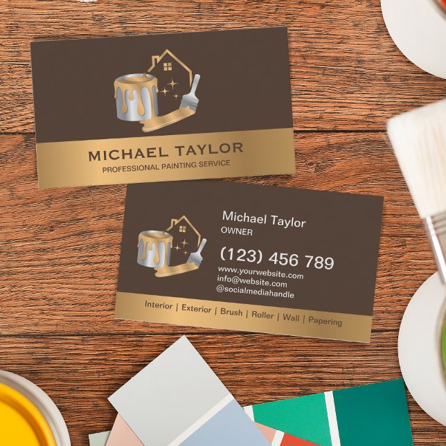 Modern Professional Painting Service Decoration Business Card (Creator Uploaded)