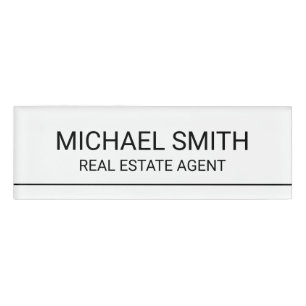 Modern Professional Personalised Name Tag