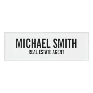 Modern Professional Personalised Name Tag