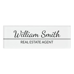Modern Professional Personalised Name Tag