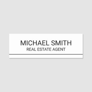 Modern Professional Personalised Name Tag