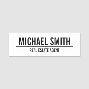 Modern Professional Personalised Name Tag