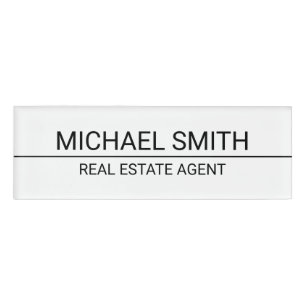 Modern Professional Personalised Name Tag