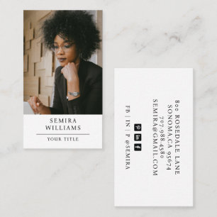 Modern Professional Photo Business Card