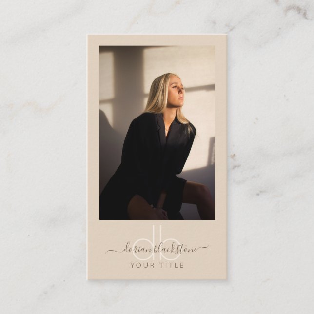 Modern Professional Photo Business Card (Front)
