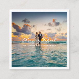 Modern professional photo square business card