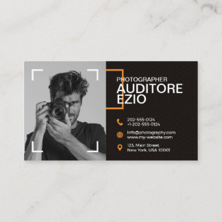 Modern Professional Photographer Business Card