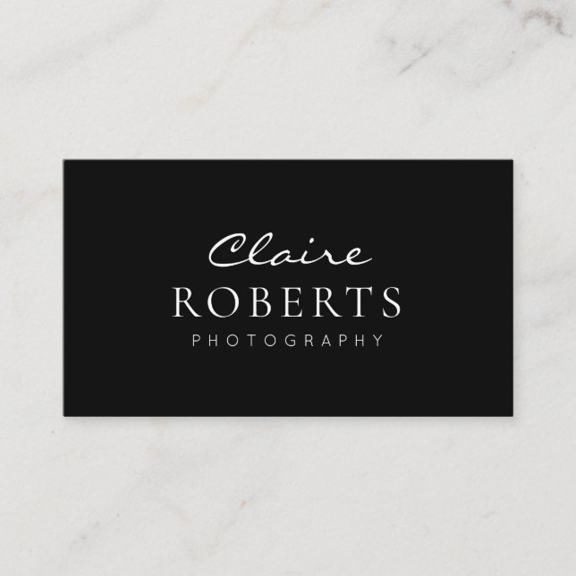 modern professional | photographer business card (Front)