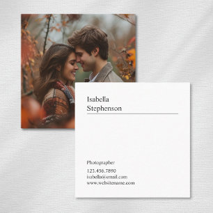 Modern Professional Photographer Simple Square Business Card