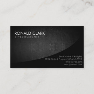 Modern Professional Plain Black Chalkboard Business Card
