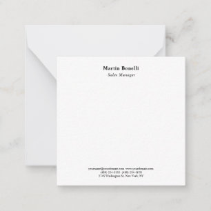 Modern Professional Plain Black & White Classical Card