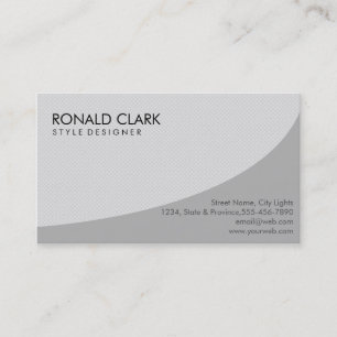Modern Professional Plain Grey Simple Elegant Business Card
