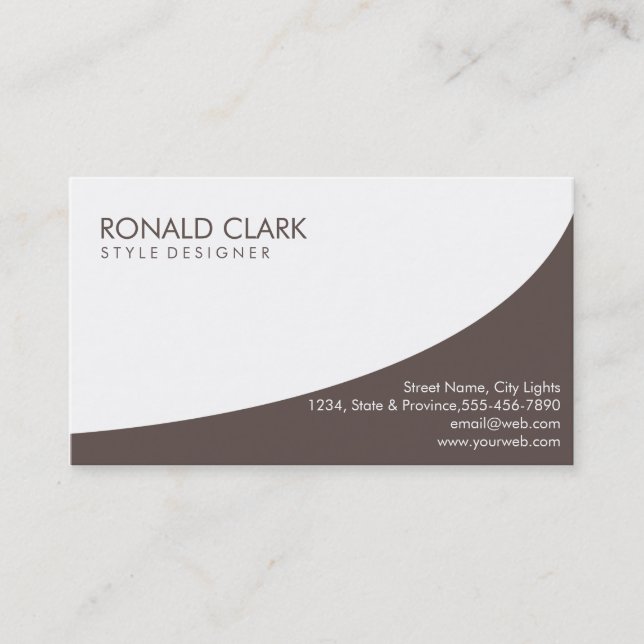 Modern Professional Plain Lavender Automotive Business Card (Front)