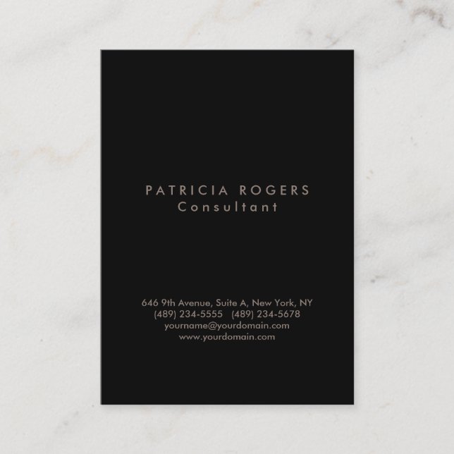 Modern Professional Plain Simple Minimalist Business Card (Front)