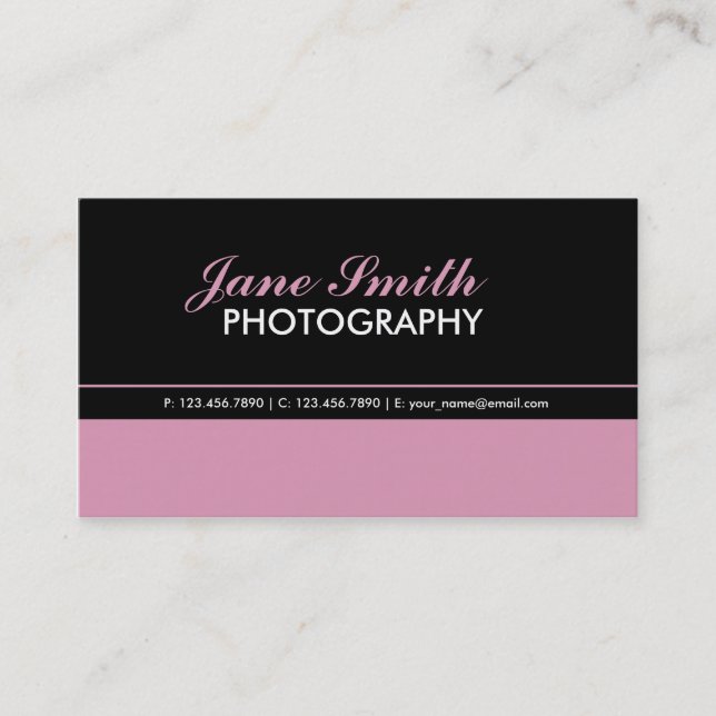 Modern Professional Plain Simple Stylish Classy Business Card (Front)