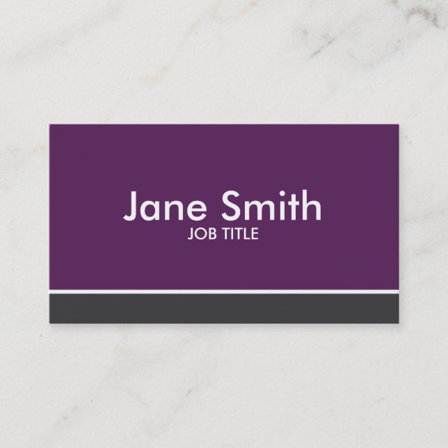 Modern Professional Plain Simple Stylish Classy Business Card (Front)