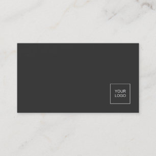 Modern Professional Plain With Logo Elegant Business Card