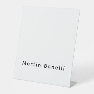 Modern Professional PlainCustom Own Name Pedestal Sign