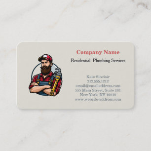Modern Professional Plumbing Plumber Service Business Card