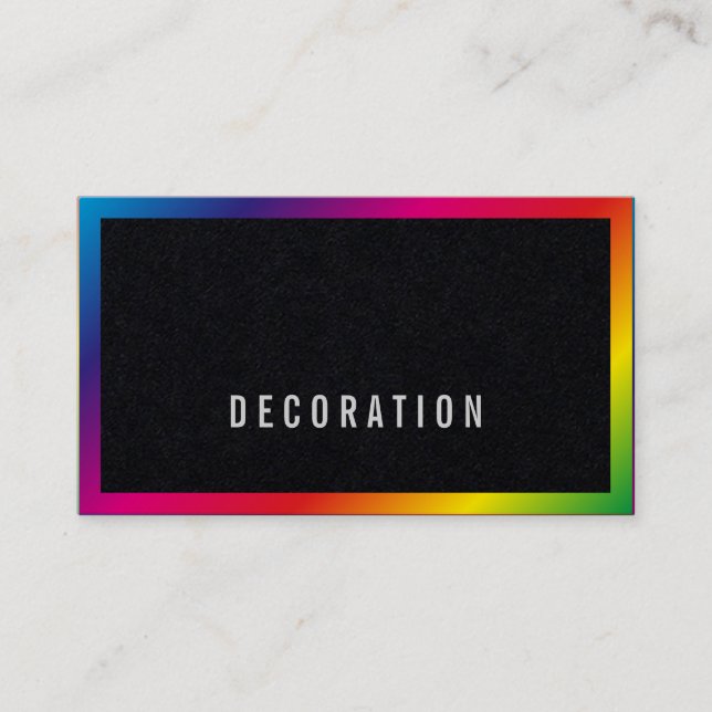 Modern Professional Rainbow Businesscards Business Card (Front)