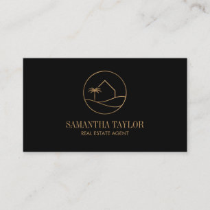 Modern Professional Real Estate Beach House Busine Business Card