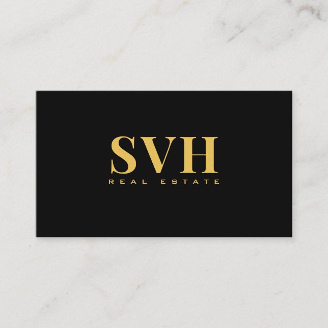 Modern Professional Real Estate Broker Agent Business Card (Front)