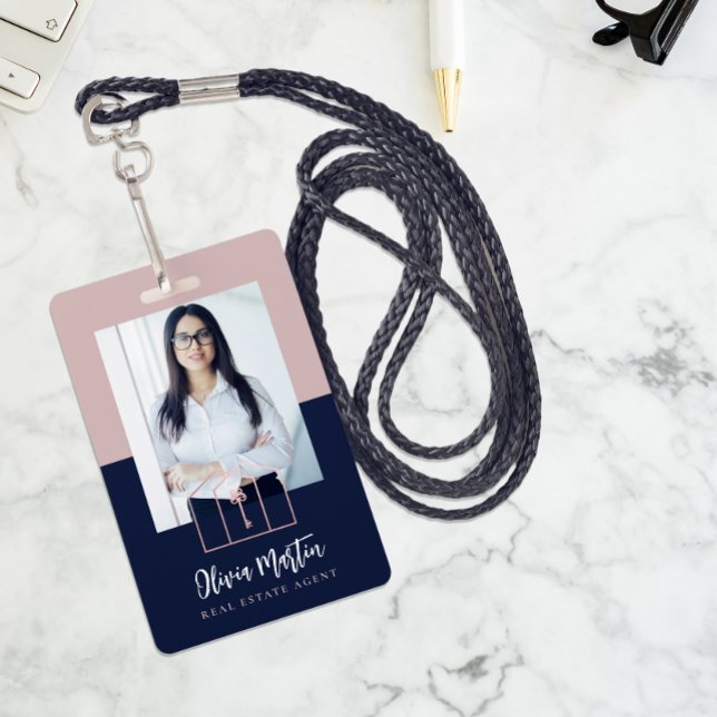 Modern Professional Real Estate Photo & Logo   ID Badge (Creator Uploaded)